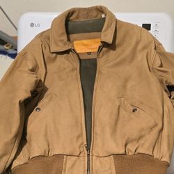 Vintage timberland leather bomber jacket size M - Read full description