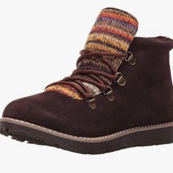 Skechers Bobs Alpine S'Mores lace-up Ankle Boots in Chocolate