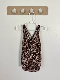Girls All In Motion Leopard Athletic Tank Top Size L 10/12
