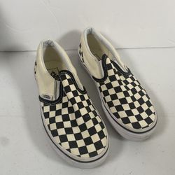  Checkered Vans Size 1.5 Kids 