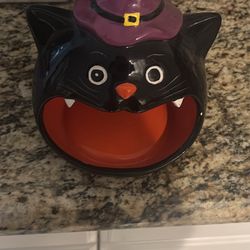 Witch Cat Candle Holder