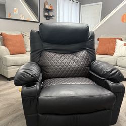 Black Leather Recliner