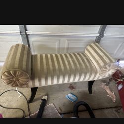 Old Vintage Chair Or Bench Ottoman