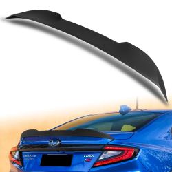For 2022-2025 Subaru WRX W-Power V-Style Unpainted Black Rear Trunk Spoiler Wing -(2-SP-9082-BK
