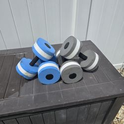 Water dumbbells.