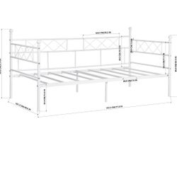 White Twin Daybed Frame 