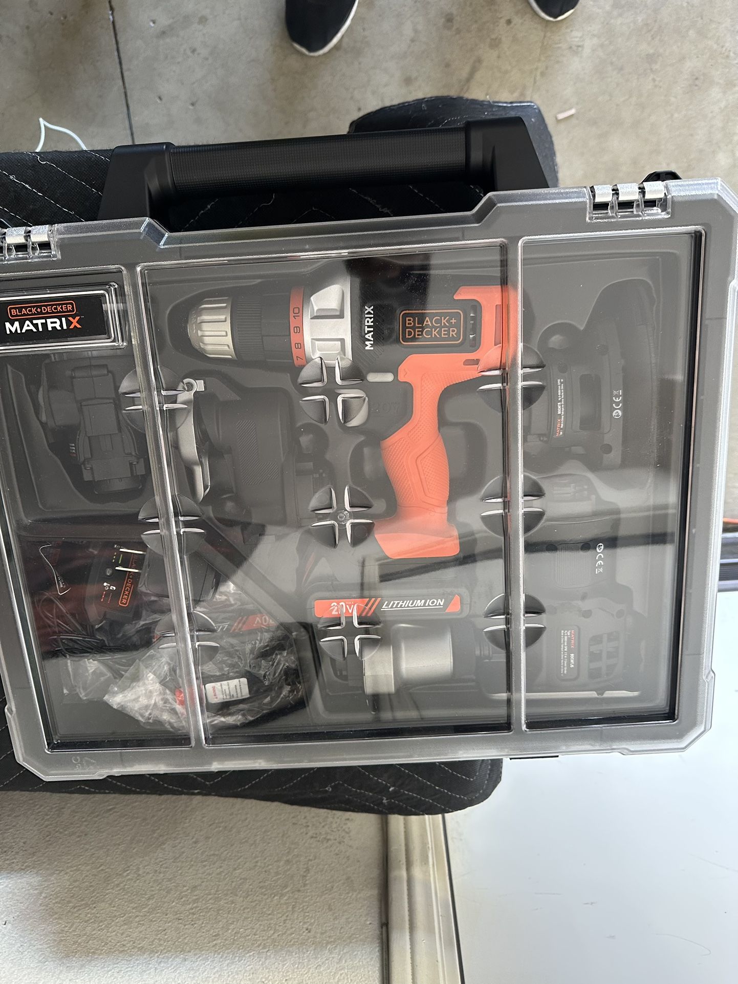 BLACK+DECKER 20V Max Lithium-Ion Cordless Matrix 6 Tool Combo Kit with Storage Case