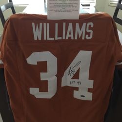 NFL Saints / Dophins, NCAA Texas Ricky Williams Signed Jersey With COA 