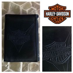 Harley-Davidson Men's Classic Tri-fold Leather Wallet