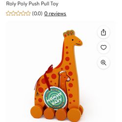 Mommy And Baby Giraffe Push Toy
