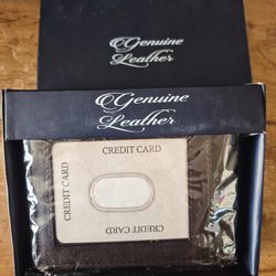 Genuine Leather Bifold Wallet with Card Slots