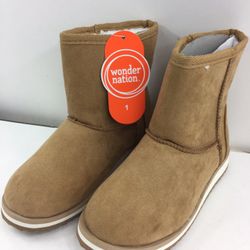 KIDS TODDLERS GIRLS BROWN BOOTS SHOE SIZE 1 😍😍😍NEW WITH TAG 