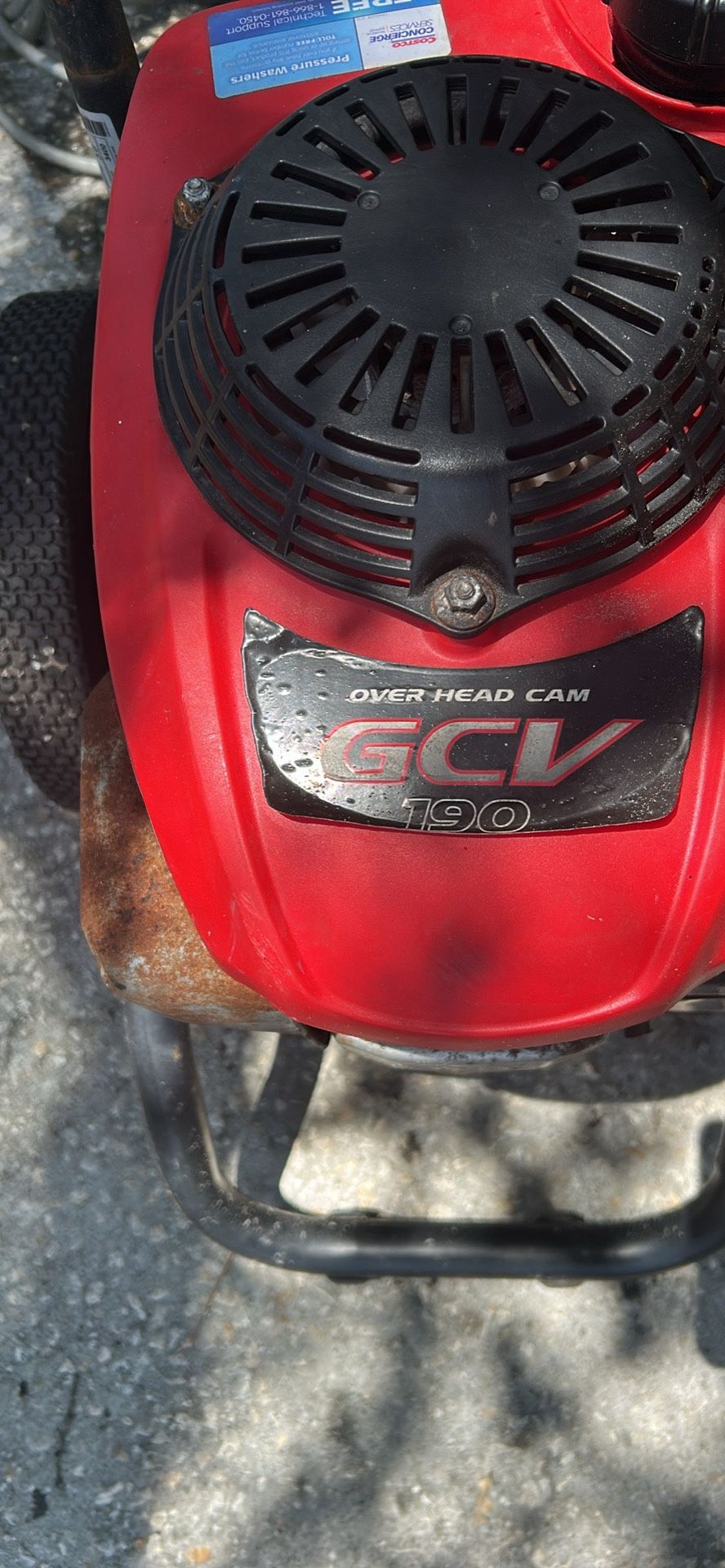 GCV190 Honda pressure washer