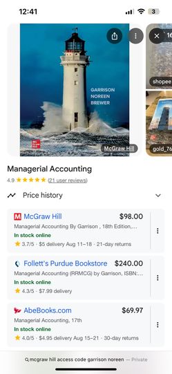 Managerial accounting Code 
