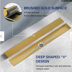 Linear Shower Drain  Gold