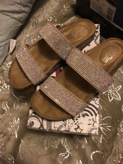 Faux diamond sandals