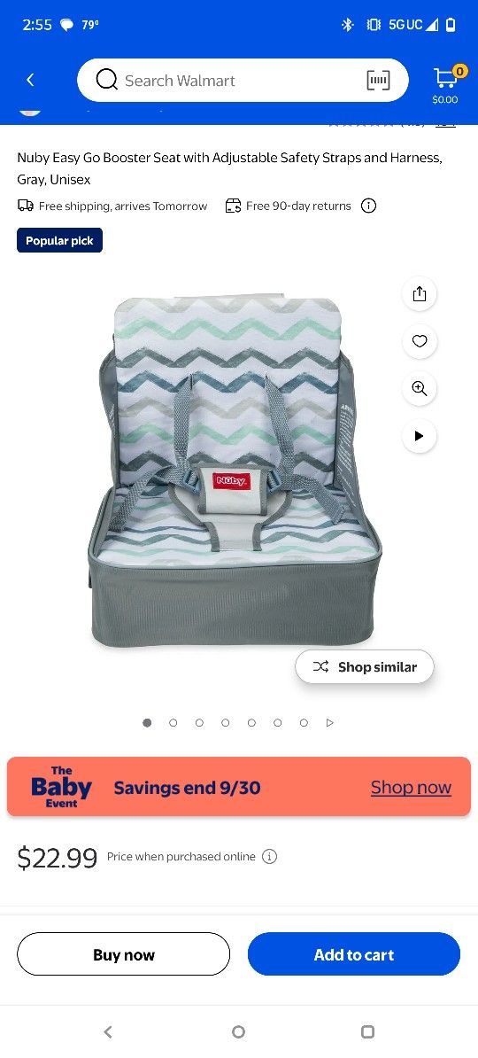 Nuby Easy Go Booster Seat