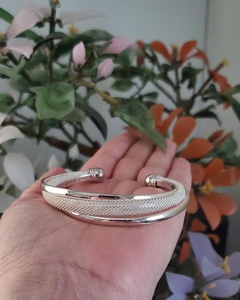 Vintage Sterling Silver Cuff Bracelet 