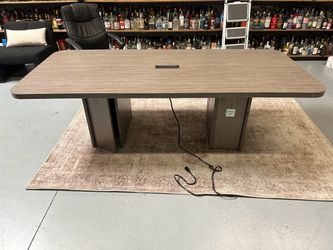 Large Conference Table with Built-In Power Module