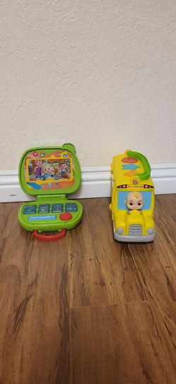 Like New Cocomelon Bus And Learning Laptop Toys With Music And Sounds.