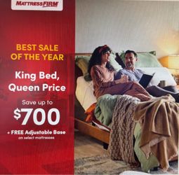 Best Sale of the Year: King Bed, Queen Price