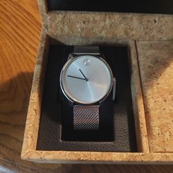 Movado Bold mens classic silver mesh bracelet