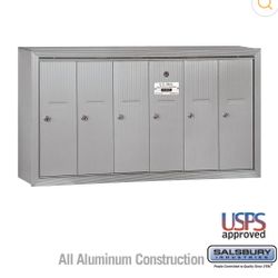 Salsbury 3506 Vertical Mailbox - 6 Doors - USPS Access  