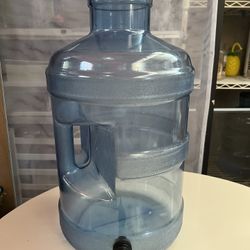 Botella de agua de boca grande de 5 galones con dispensador de válvula de boquilla,