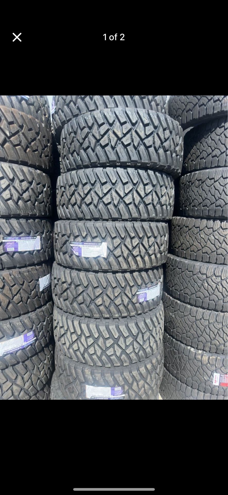 35x12.50R22 Predator New Mutant X-MT  12ply Tires