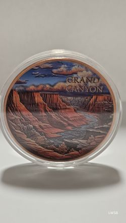 2025 Grand Canyon Colorized 5oz ADVP Copper in Capsule 3 Inches Diameter Coin