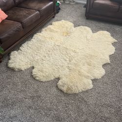 Real Sheep Skin Rug 6 Pelt