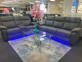 Special Offer Now‼️Beautiful Grey Sofa&Loveseat 4x Recliners $999