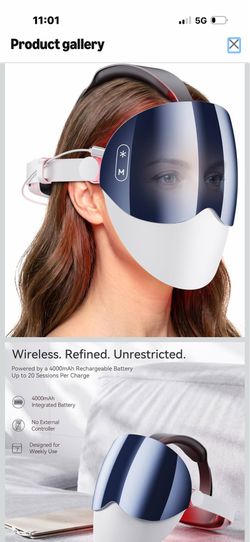 BRAND NEW！Red Light Mask for Face, FDA Cleared LED Light Therapy Face Mask with Red, Blue & Infrared Light, 396 LEDs, 7 Modes, Wireless Skincare Devic