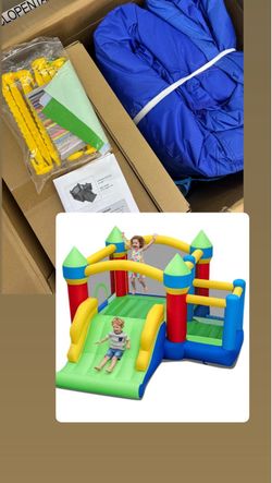 Inflatable Bounce Castle / House with 750W blower, blow up jumping house