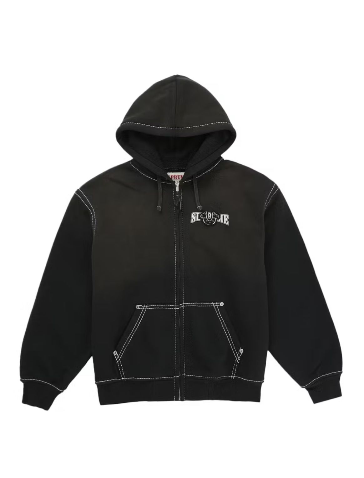 Supreme True Religion Black Zip Up Hoodie