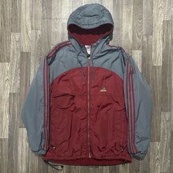 Vintage  Burgundy/Grey Adidas Winter Jacket 