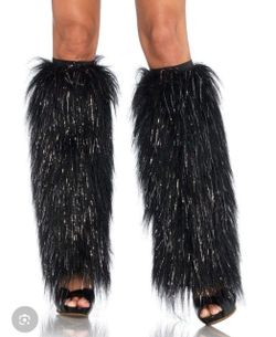 Furry leg warmers
