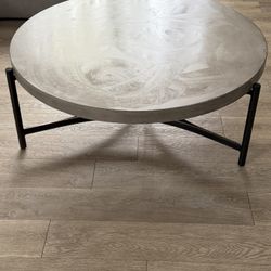  Concrete and Metal Coffee Table