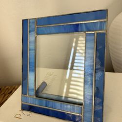 Vintage Stain Glass, Tiffany Style Leaded, Glass Table, Decor, Frame Picture, Art Collectible