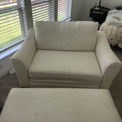 Oversized Chaise Lounge With Ottoman 