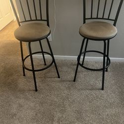 Bar Chairs And Brown Couches (pillows Not Included)  CASH ONLY!