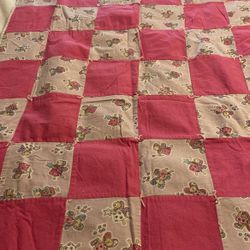 Quilted little girl blanket