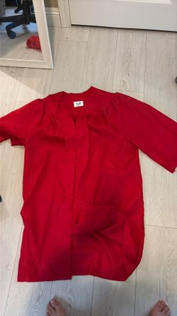 red cap and gown