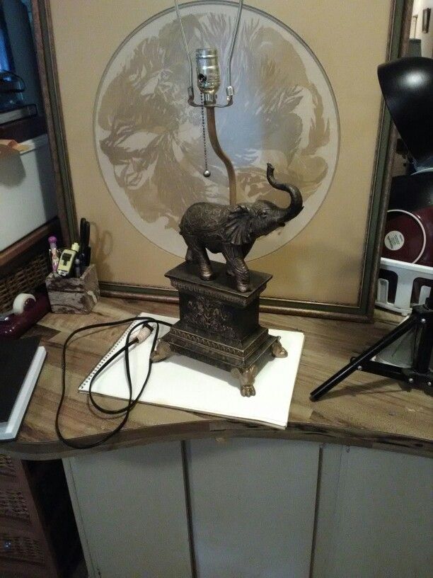 Vintage Elephant Lamp