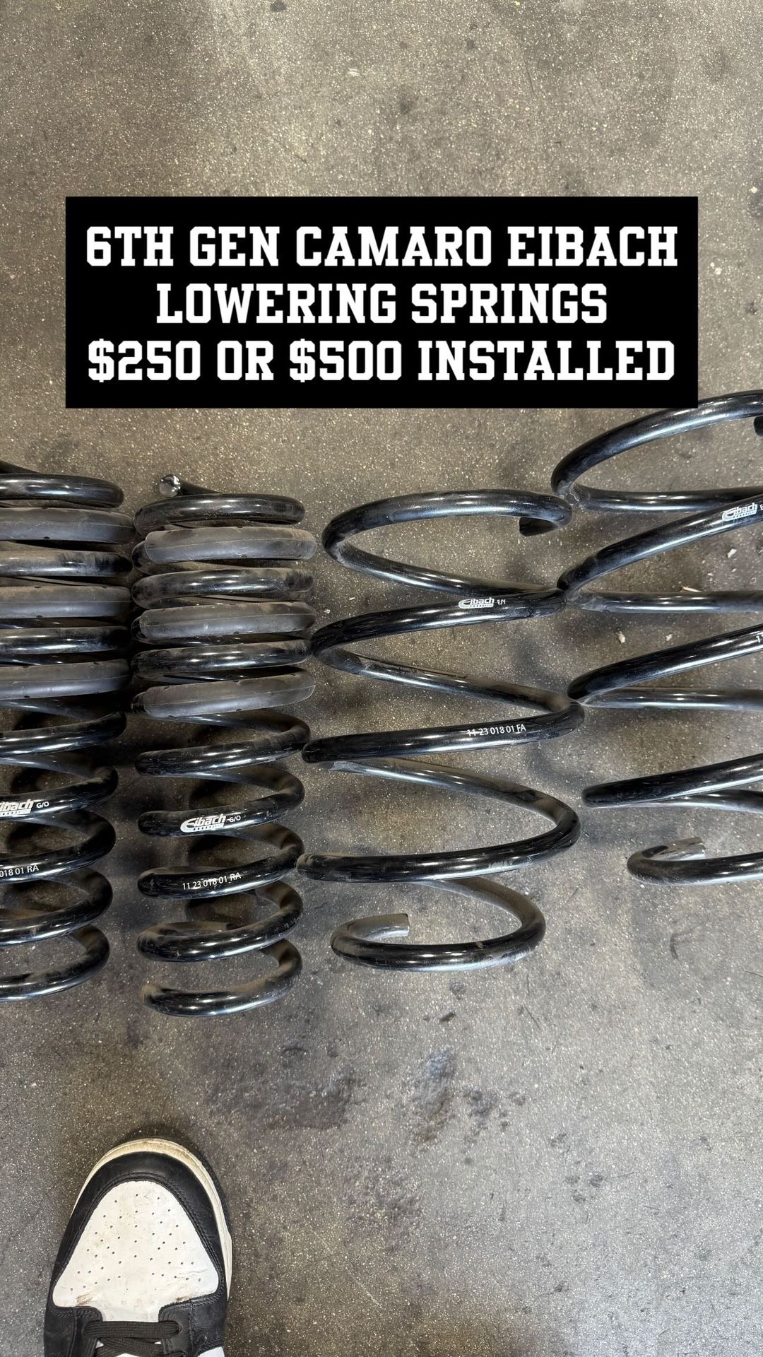 2016+ Camaro Eibach Lowering Springs