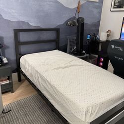 gunmetal boys bed (mattress not included)
