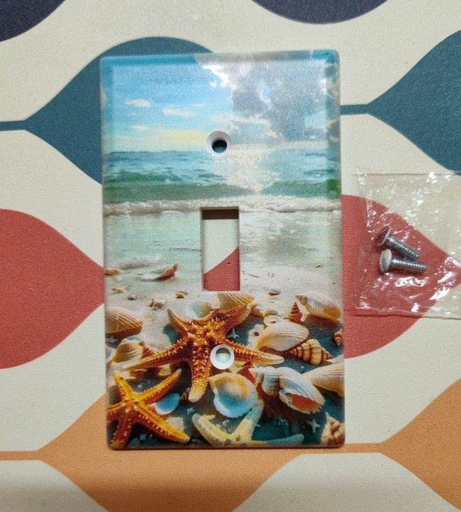 Beach View Starfish Light Switch Cover Plate For Home Decor