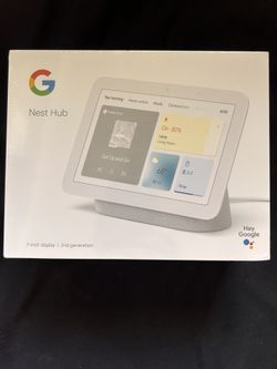 Google Nest Hub (2nd Gen) Smart Display - Chalk: 7" LED, Bluetooth, Voice Control