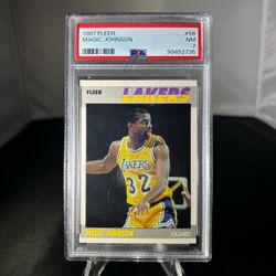 1987-88 Fleer Magic Johnson PSA 7 #56