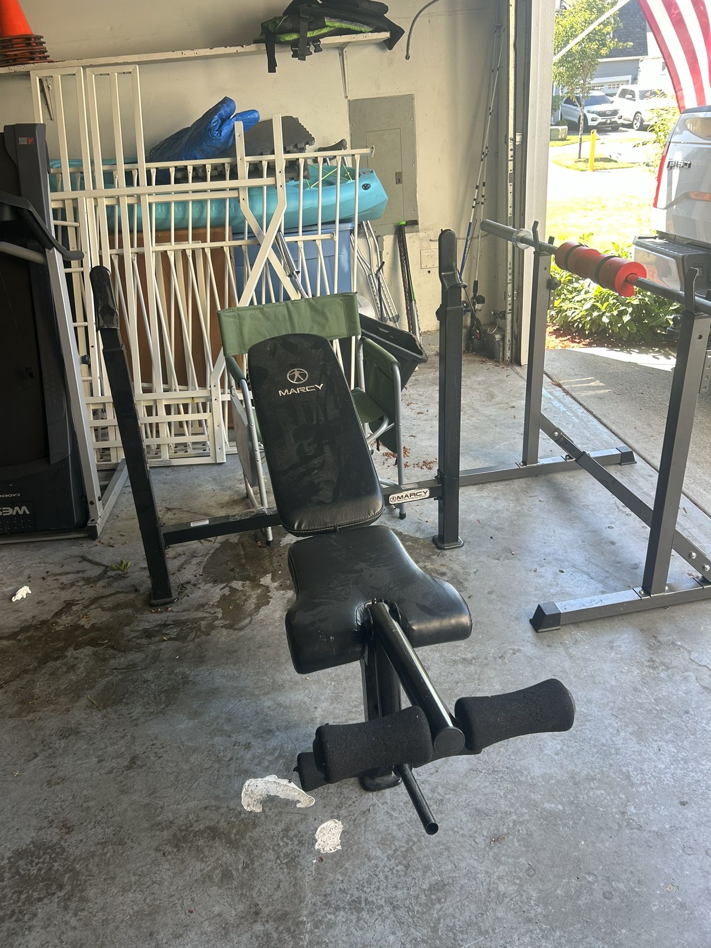 OlympicWeight Bench, Squat Rack, Olympic Bar And Weights